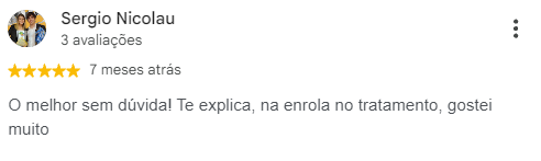 Avaliação de Sergio Nicolau no Google